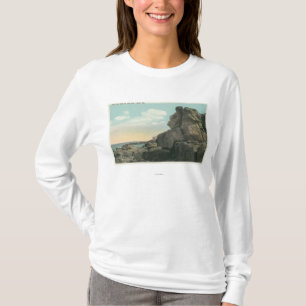Camiseta Opinião o ancião da formação de rocha do mar