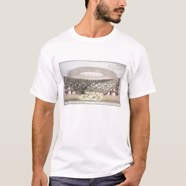 Camiseta Opinião o anfiteatro de Caesar (litho da cor) (Frente)