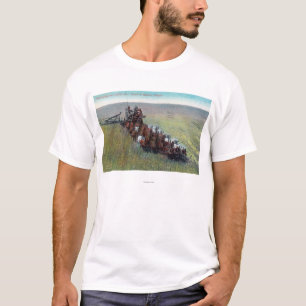 Camiseta Opinião os fazendeiros que colhem com cavalo