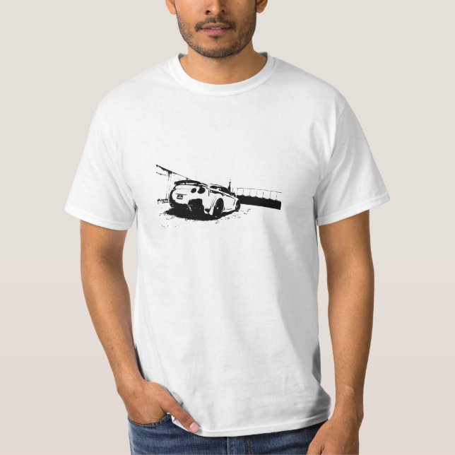 Camiseta Opinião traseira da skyline (Frente)