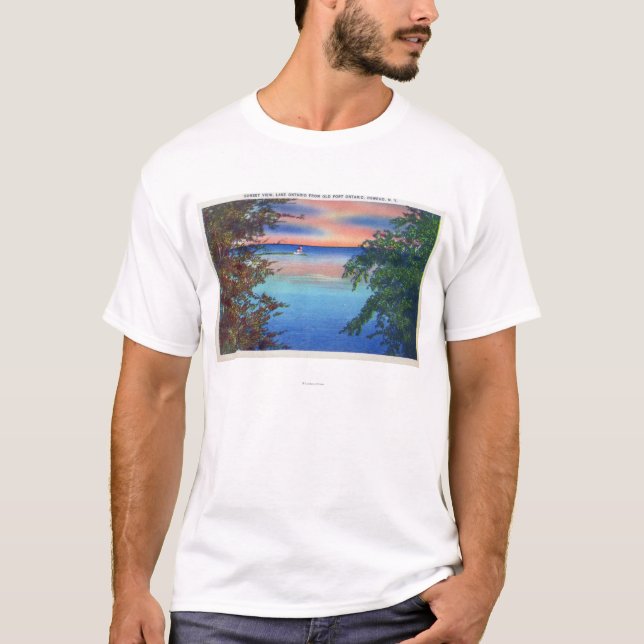 Camiseta Opinião velha do por do sol de Ontário do forte do (Frente)