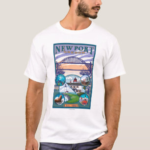 Camiseta Opiniões da cidade - Newport, Oregon