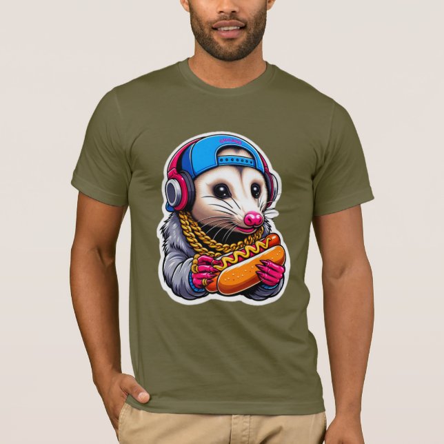 CAMISETA OPOSSUM COMER CÃO QUENTE 5 (Frente)