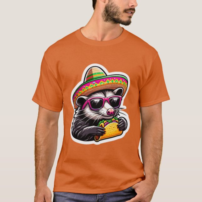 CAMISETA OPOSSUM COMER TÁQUO (Frente)