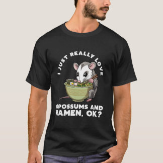 Camiseta Opossum Eating Ra Noodles Japanese Food Possum Rod