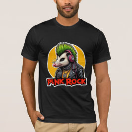 CAMISETA OPOSSUM PUNK ROCK GREEN