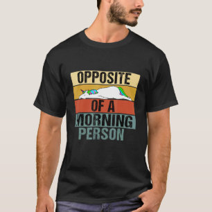 Camiseta Oposto A Um Retro Unicorn Da Manhã