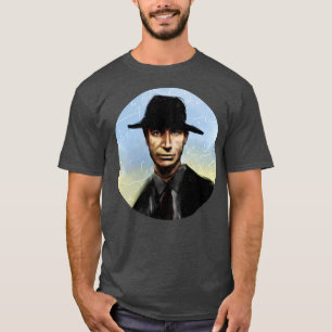 Camiseta Oppenheimer com chapéu de porco e Céu do Novo Méxi