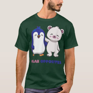 Camiseta Opposites Polares - Pinguim e Urso Polar