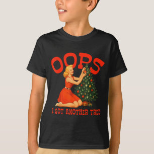 Camiseta Ops, Eu Ganhei Outra Árvore Natal Feriado Vintage