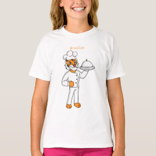 Camiseta Óptica de desenho animado de tigre engraçado 
