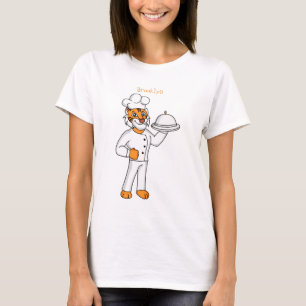 Camiseta Óptica de desenho animado de tigre engraçado