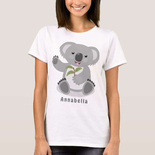 Camiseta Óptica de desenho animado, feliz e bonito (Frente)