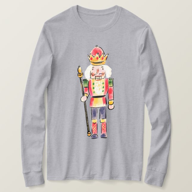 Camiseta Óptica ilustração do Natal de Nutcracker (Frente do Design)