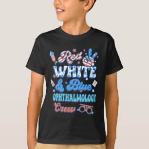 Camiseta Óptica Óptica Da Tripulação De Oftalmologia Azul V