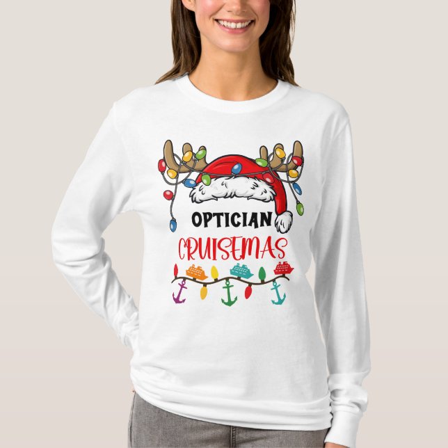 Camiseta Optician Cruisemas Matching Christmas Pajamas (Frente)