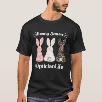 Camiseta Optician Life Bunny Season Leopard Skin Happy East
