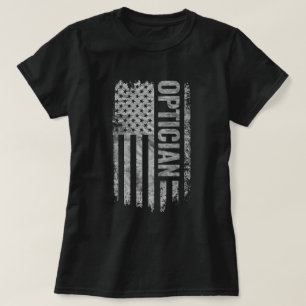 Camiseta Óptico bandeira dos EUA design desgastado