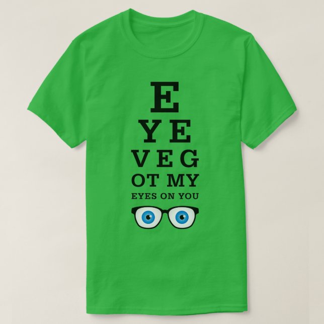 Camiseta Óptico Engraçado Olhos Em Vocês 2 (Frente do Design)