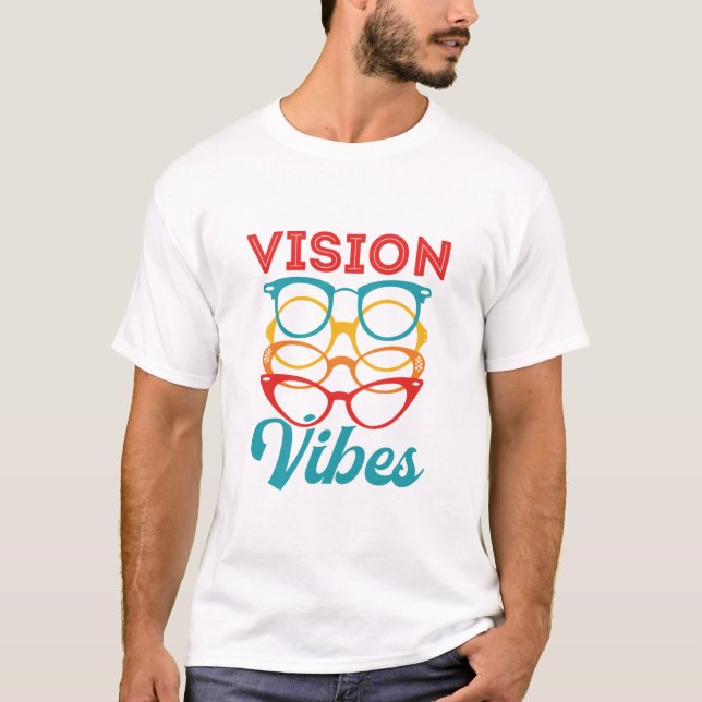Camiseta Óptico Optometria Optometria de Vibes de Visão (Frente)