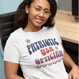 Camiseta Óptico Patriótico dos EUA