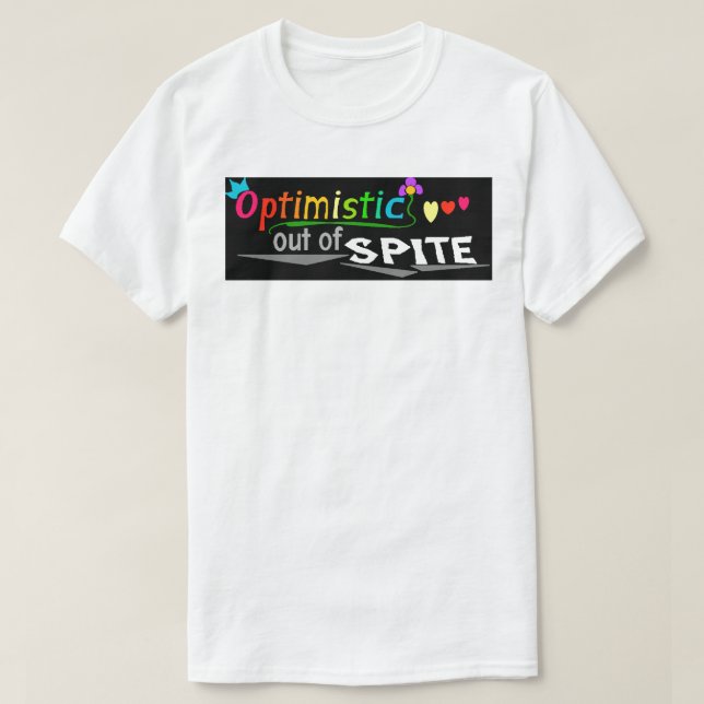 Camiseta "Optimista" na cor (Frente do Design)