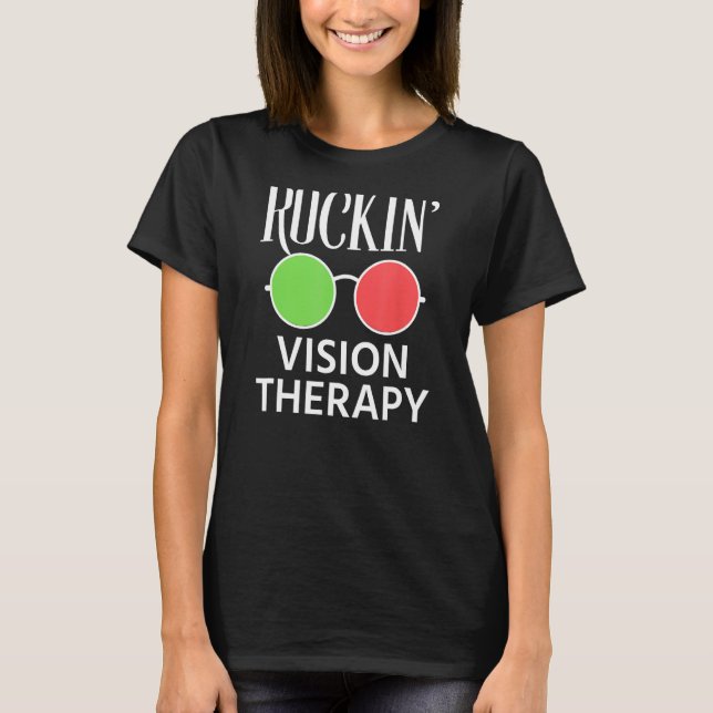 Camiseta Optomet Óptico Óptico-Óptico da Terapia Rockin Vis (Frente)