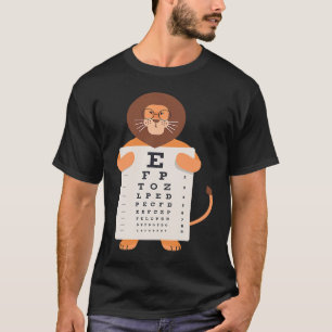 Camiseta Optometria de Gráfico de Olhos de Leão