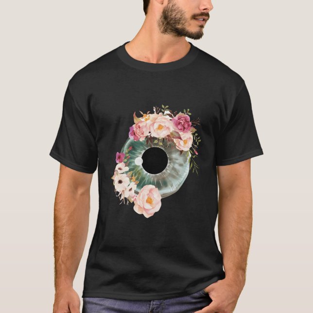 Camiseta Optometria De Olho Floral Anatomia Ocular Oftalmol (Frente)