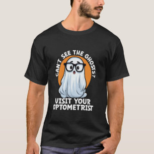 Camiseta Optometria Halloween Optometrista Médico de Olhos