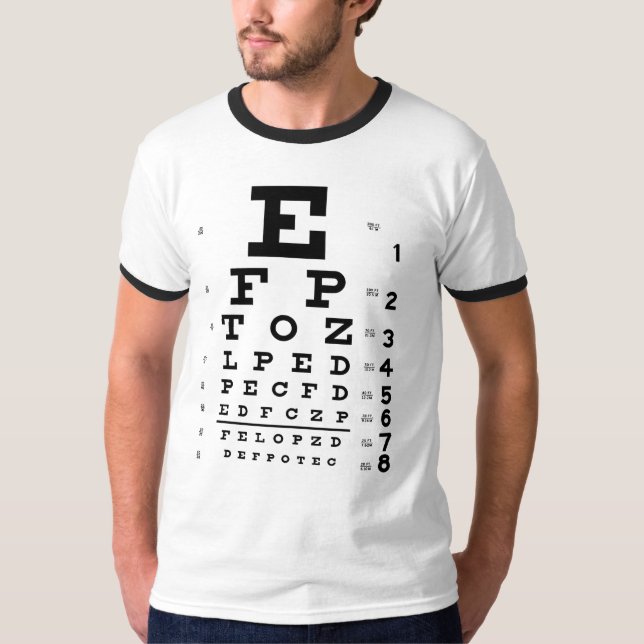 Camiseta Optometrista de Gráfico de Olhos (Frente)