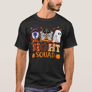 Camiseta Optometrista Halloween Sight Squad Witch Pumpkin O