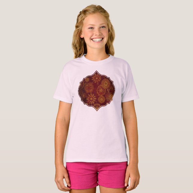 Camiseta Opulência do Natal: Fios Dourados do Natal (Frente Completa)