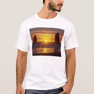 Camiseta OR, Costa do Oregon, Cannon Beach, formações rocho