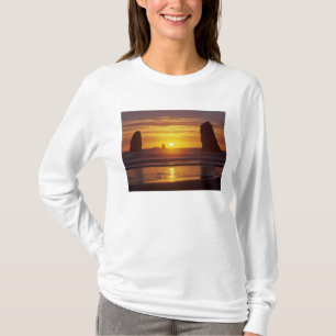 Camiseta OR, Costa do Oregon, Cannon Beach, rochedos marinh