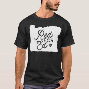 Camiseta OR Teacher Walkout redfored Oregon Red For Ed