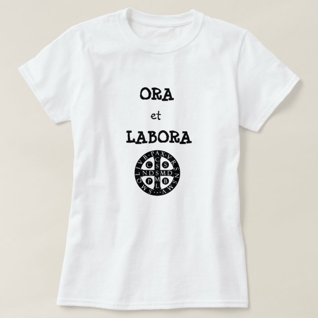 Camiseta Ora et Labora (Frente do Design)