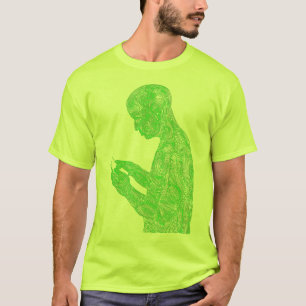 Camiseta Oração americana 50/50 (amarelo de néon com ver
