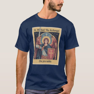 Camiseta Oração ao Arcanjo São Miguel Escudo de Proteção