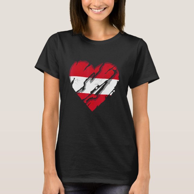 Camiseta Oração Austríaca de Bandeira Austríaca (Frente)
