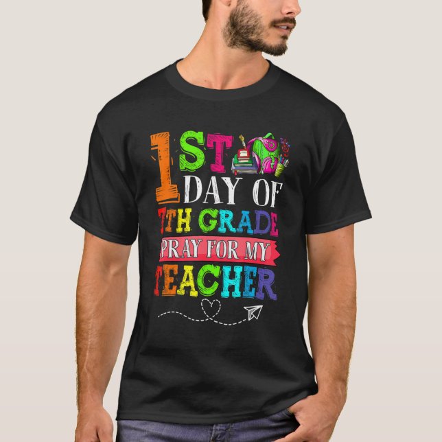 Camiseta Oração Bonita Para O Meu Professor Primeiro Dia Da (Frente)
