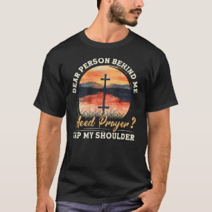 Camiseta Oração Cristã Jesus Cruzado Precisa De Oração Toqu