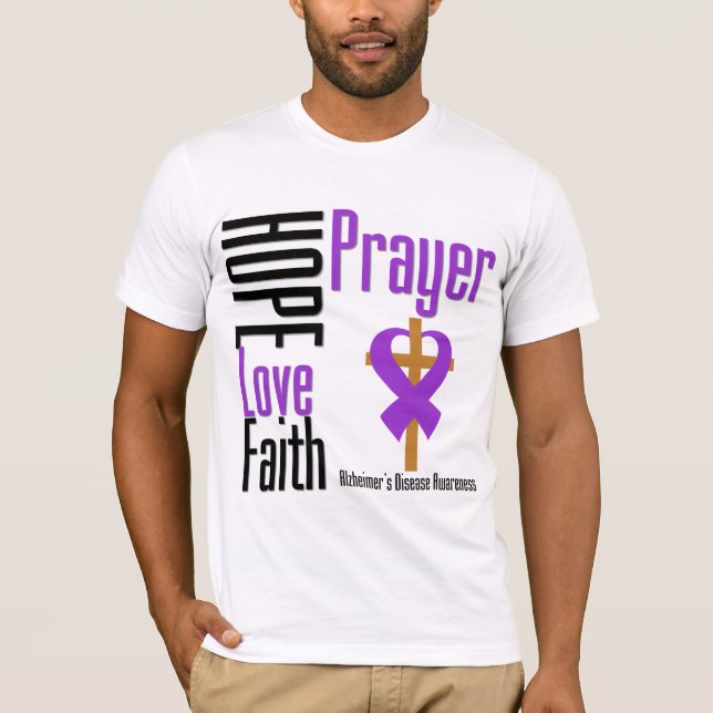 Camiseta Oração da fé do amor da esperança da doença de (Frente)