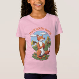 Camiseta Oração da Raposa de Desenho Animado – Mensagem de