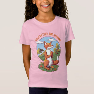 Camiseta Oração da Raposa de Desenho Animado – Mensagem de