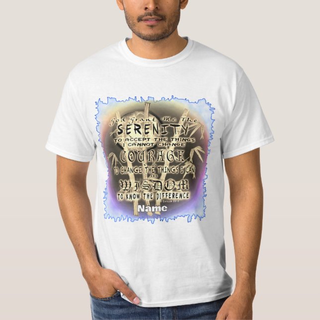 Camiseta Oração da Serenidade da Lua de Bambu  (Frente)