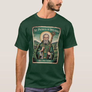 Camiseta Oração de São Patrício da Irlanda Presentes Católi