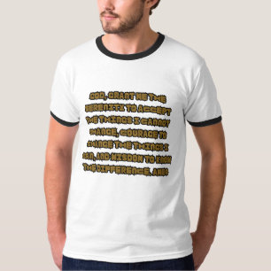 Camiseta Oração de Serenidade Baseada em Fé Citação de Dedo