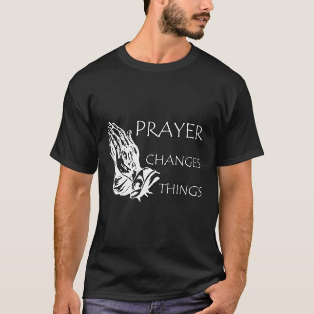 Camiseta Oração Muda Coisas Cristãs (Frente)