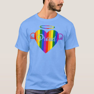 Camiseta Oração Orgânica do Coração LGBTQ Orgulho Arco-Íris